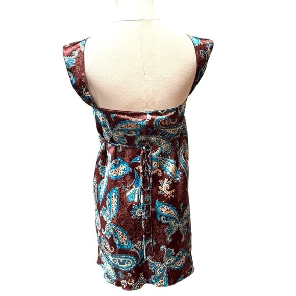 NWT VTG Y2K Self Esteem Babydoll Brown Blue Top Fairy Butterfly Womens Size 1X - Picture 4 of 10